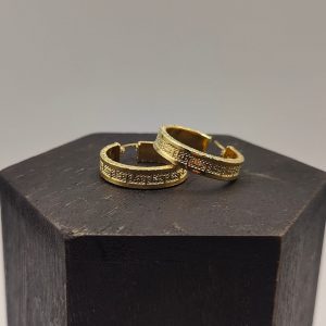 Pendientes de Aro Estilo Versace – 18K