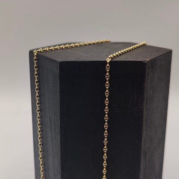 Collar Rolo con Detalles en Oro Blanco – 49,9 cm 2 mm – 18K