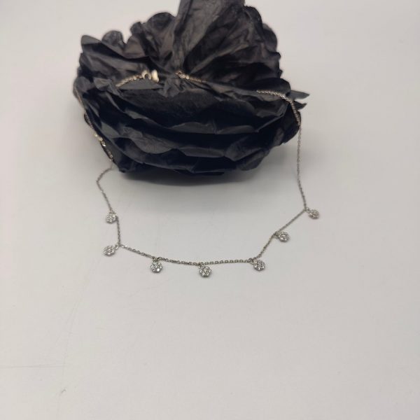 Collar de Plata con Florecitas de Circonitas