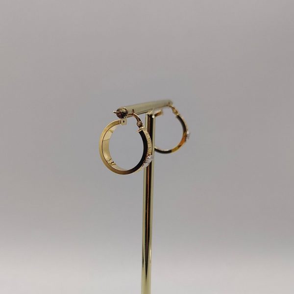 Pendiente de Aro Estilo Versace con Cara de Medusa – 18K