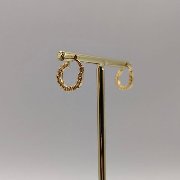 Pendiente Aro Estilo Versace – 18K