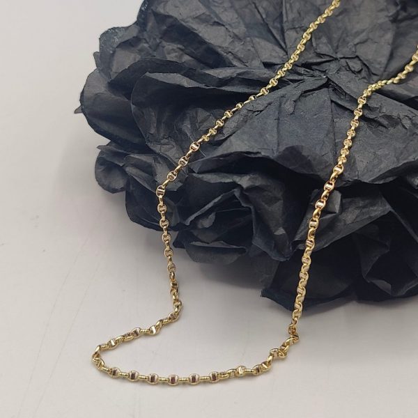 Collar Rolo con Detalles en Oro Blanco 49,9 cm 2 mm 18K - Imagen 5