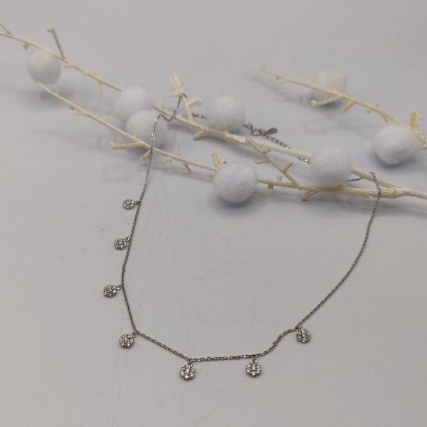 Collar de Plata con Florecitas de Circonitas