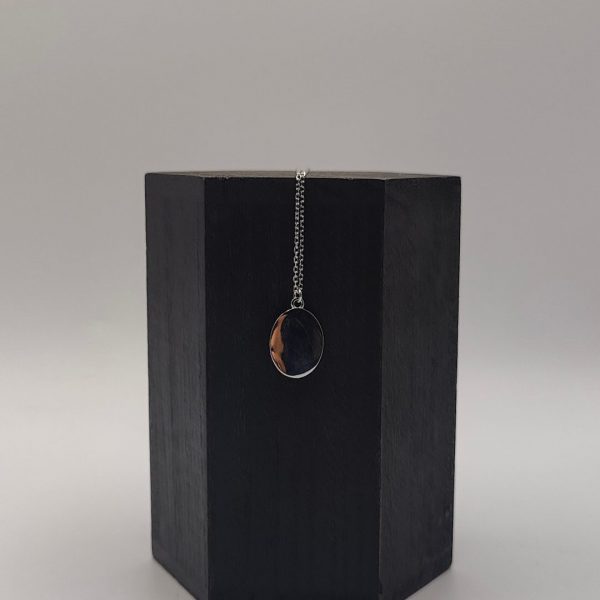 Collar Personalizable con Rosa Grabada – Cadena Rolo de Plata