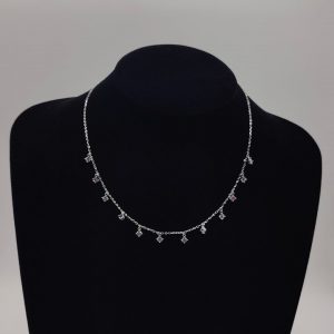 Collar de Plata con Charms de Circonitas – Cadena Estilo Rolo