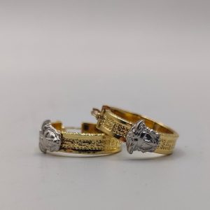 Pendientes de Aro Estilo Versace – 18K