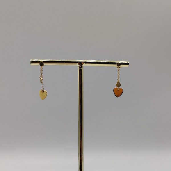 Pendiente Colgante Corazones – 18K