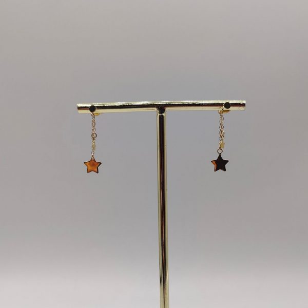 Pendiente Colgante con Estrellas – 18K