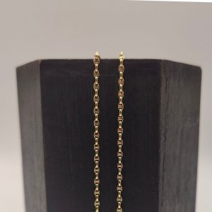 Collar Rolo con Detalles en Oro Blanco – 49,9 cm 2 mm – 18K