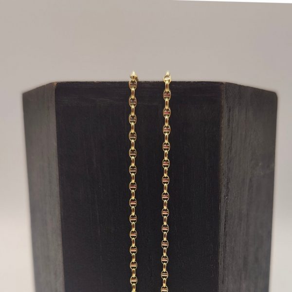 Collar Rolo con Detalles en Oro Blanco – 49,9 cm 2 mm – 18K