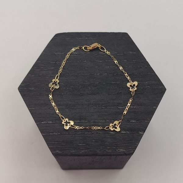 Pulsera Rolo con Mariposas – 18K