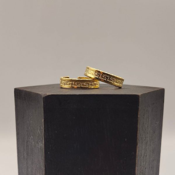 Pendientes de Aro Estilo Versace – 18K