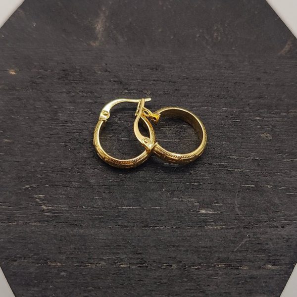 Pendiente de Aro Estilo Versace – 18K