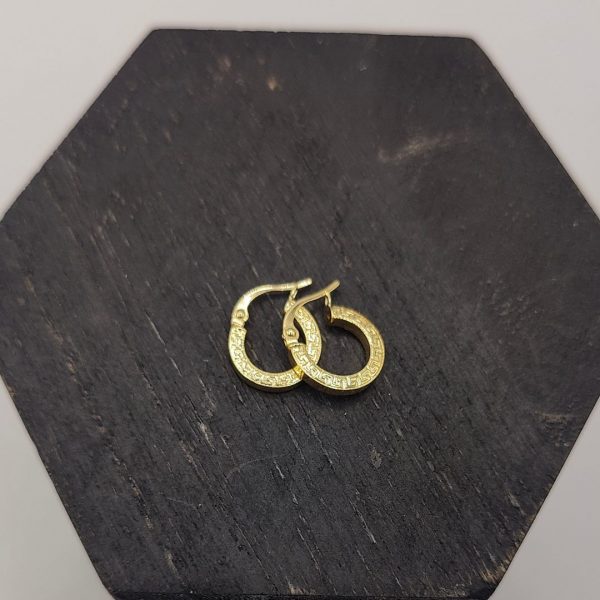 Pendiente Aro Estilo Versace – 18K