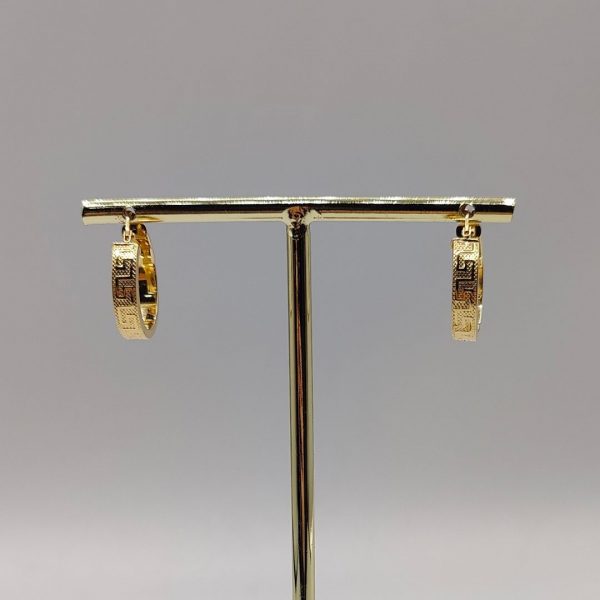 Pendiente de Aro Estilo Versace con Cara de Medusa – 18K