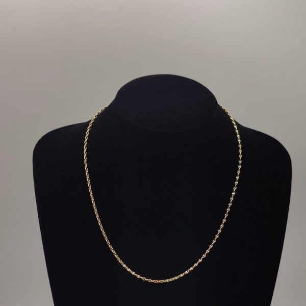 Collar Rolo con Detalles en Oro Blanco – 49,9 cm 2 mm – 18K
