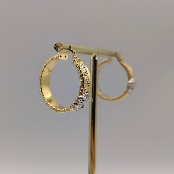 Pendientes de Aro Estilo Versace – 18K