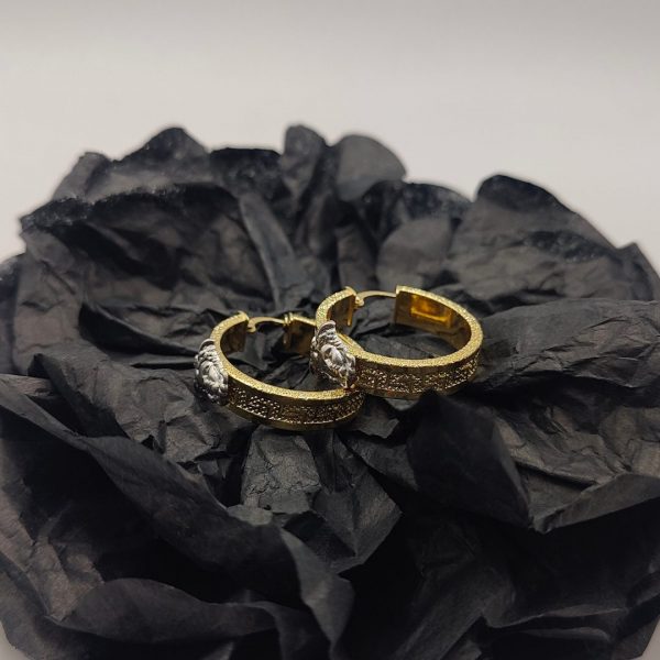 Pendientes de Aro Estilo Versace – 18K