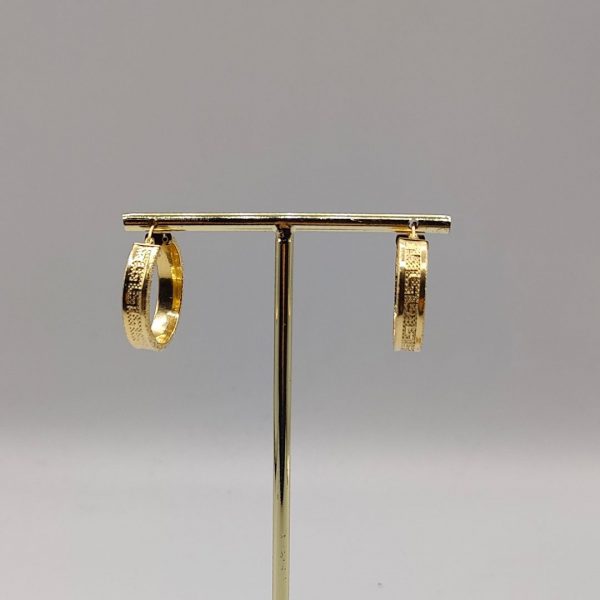 Pendientes de Aro Estilo Versace – 18K
