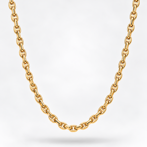 Cadena Rolo de Oro 18K con Detalle Blanco 50 cm | Grosor 4 mm | Peso 11,7 g