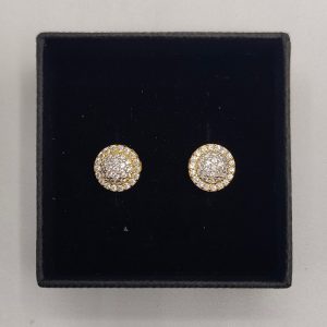 Pendientes redondos con circonitas