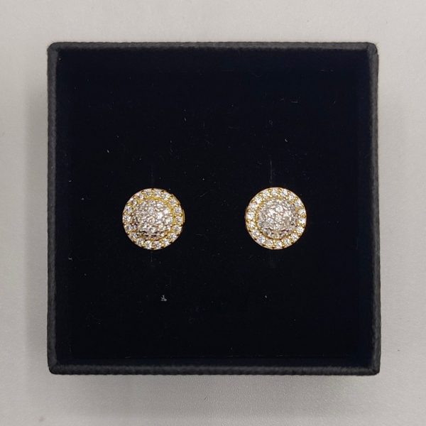 Pendientes redondos con circonitas