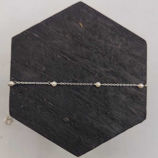 Pulsera de Plata con Perlitas