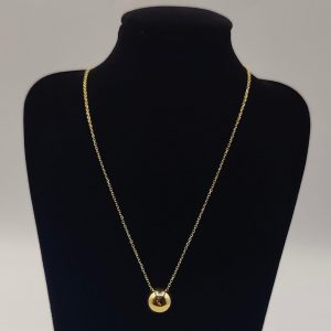 Collar con colgante bola y cadena rolo