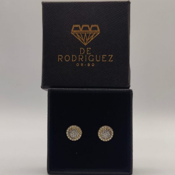 Pendientes redondos con circonitas
