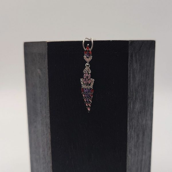 Colgante Fino de Circonitas de Colores – Plata