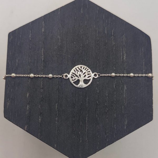 Pulsera de Plata con Colgante del Árbol de la Vida