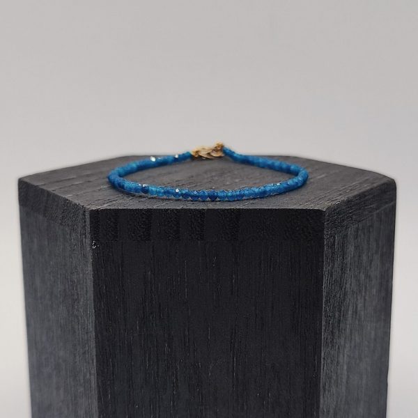 Pulsera de Plata con Bolitas Azules