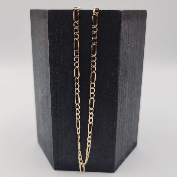Cadena Fígaro 50 cm – 3 mm, Oro 18K