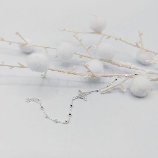 Pulsera de Plata con Nudo de Bruja