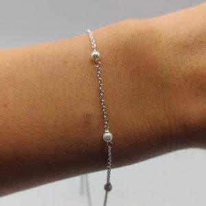 Pulsera de Plata con Perlitas