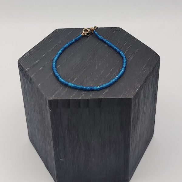 Pulsera de Plata con Bolitas Azules