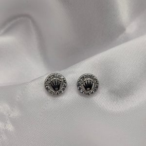 Pendiente estilo Rolex con circonitas
