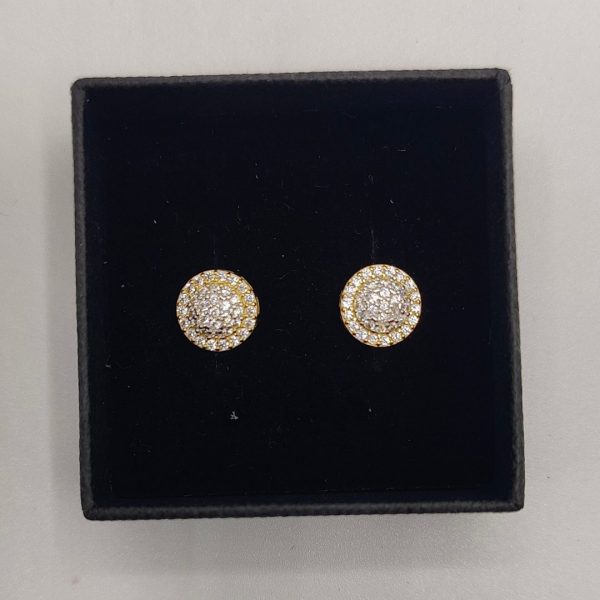 Pendientes redondos con circonitas