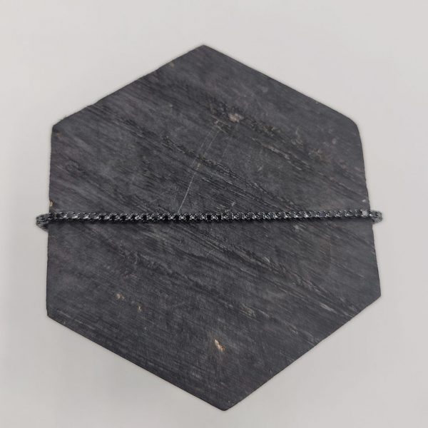 Pulsera Riviera con Circonitas Negras en Plata Negra
