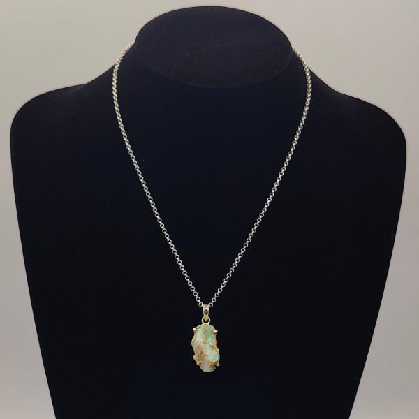 Colgante de Piedra Natural Ópalo con Agarre de Plata