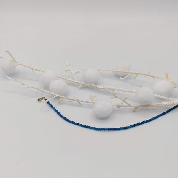 Pulsera de Plata con Bolitas Azules