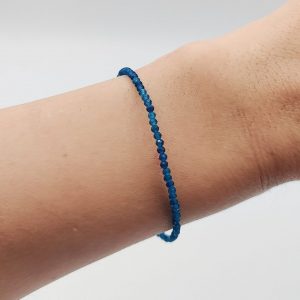Pulsera de Plata con Bolitas Azules
