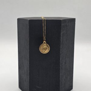 Medalla Jesús del Sagrado Corazón y Virgen del Carmen en Oro de 18K
