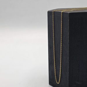 Cadena Rolo Cuadrado de 59,5 cm y 1 mm en Oro de 18K