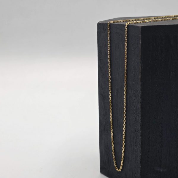 Cadena Rolo Cuadrado de 59,5 cm y 1 mm en Oro de 18K