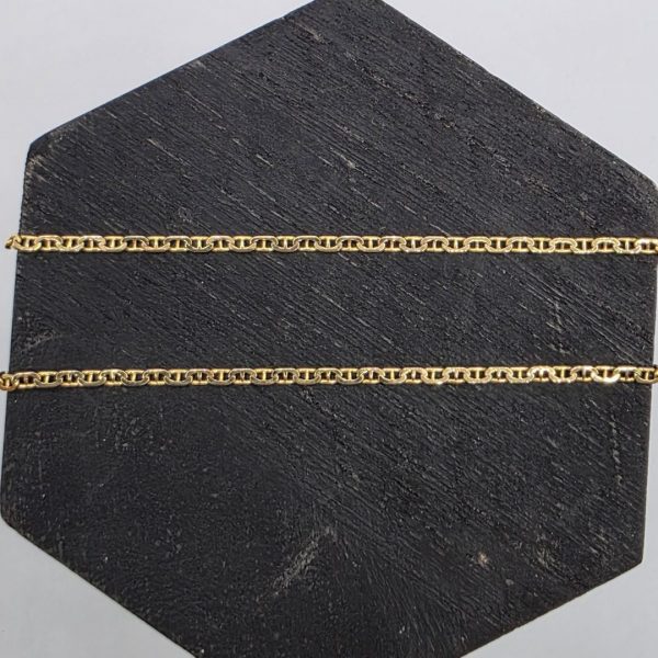 Cadena Barbada de 67 cm y 2 mm Medio Maciza en Oro de 18K