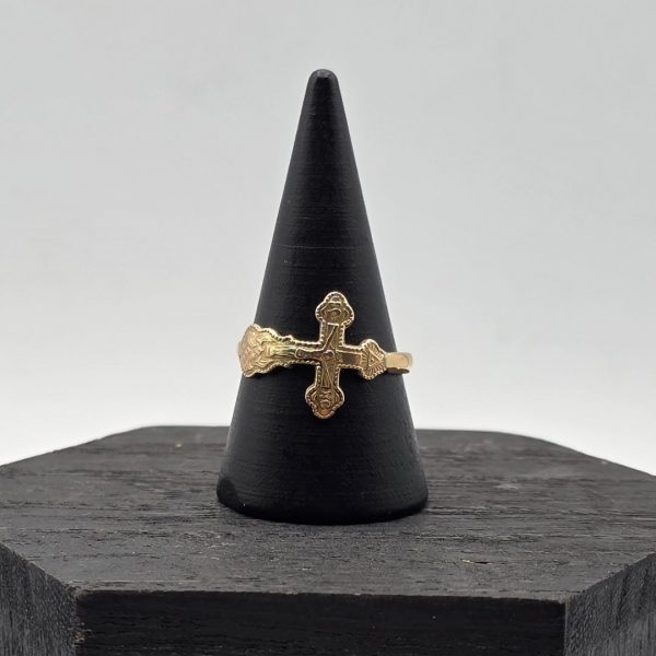 Anillo Cruz en Oro de 18K