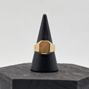 Anillo Sello Cuadrado en Oro de 18K