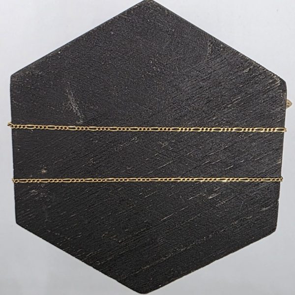 Cadena Figaro de 57 cm y 1 mm en Oro de 18K