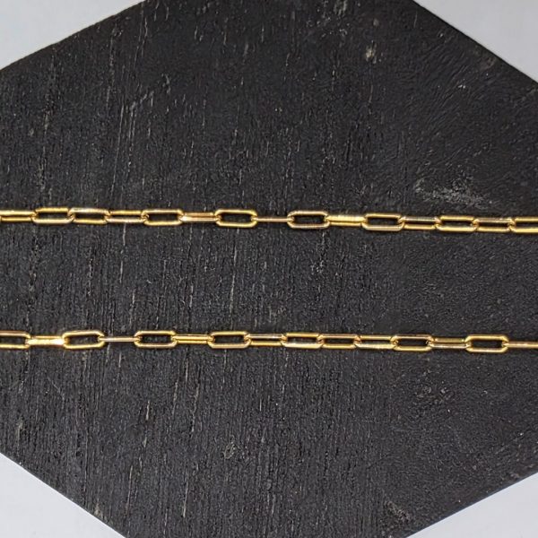 Cadena Rolo Cuadrado de 64 cm y 3 mm en Oro de 18K